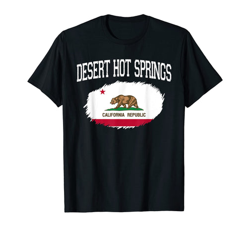 Desert Hot Springs Ca California Flag T-Shirt - Minimalist Print for Adults - T-Shirt, Sweatshirt, Hoodie