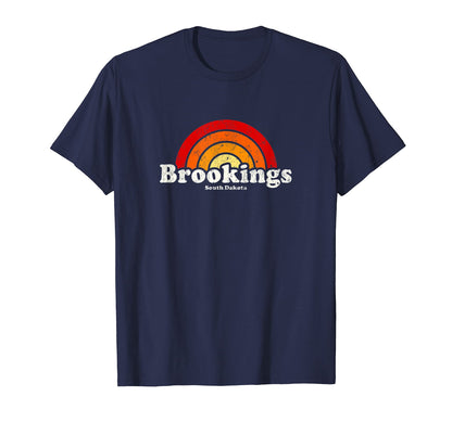 Brookings South Dakota Sd 70S Rainbow T-Shirt - Casual Everyday Wear Unisex - T-Shirt, Sweatshirt, Hoodie