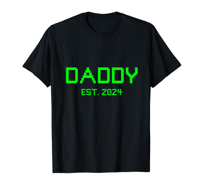 Daddy Est 2024 Gamer Daddy 2024 New T-Shirt - Novelty Apparel Men Women - T-Shirt, Sweatshirt, Hoodie