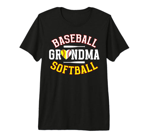 Baseball Softball Grandma Softball T-Shirt - Graphic Print Men Women - T-Shirt, Sweatshirt, Hoodie