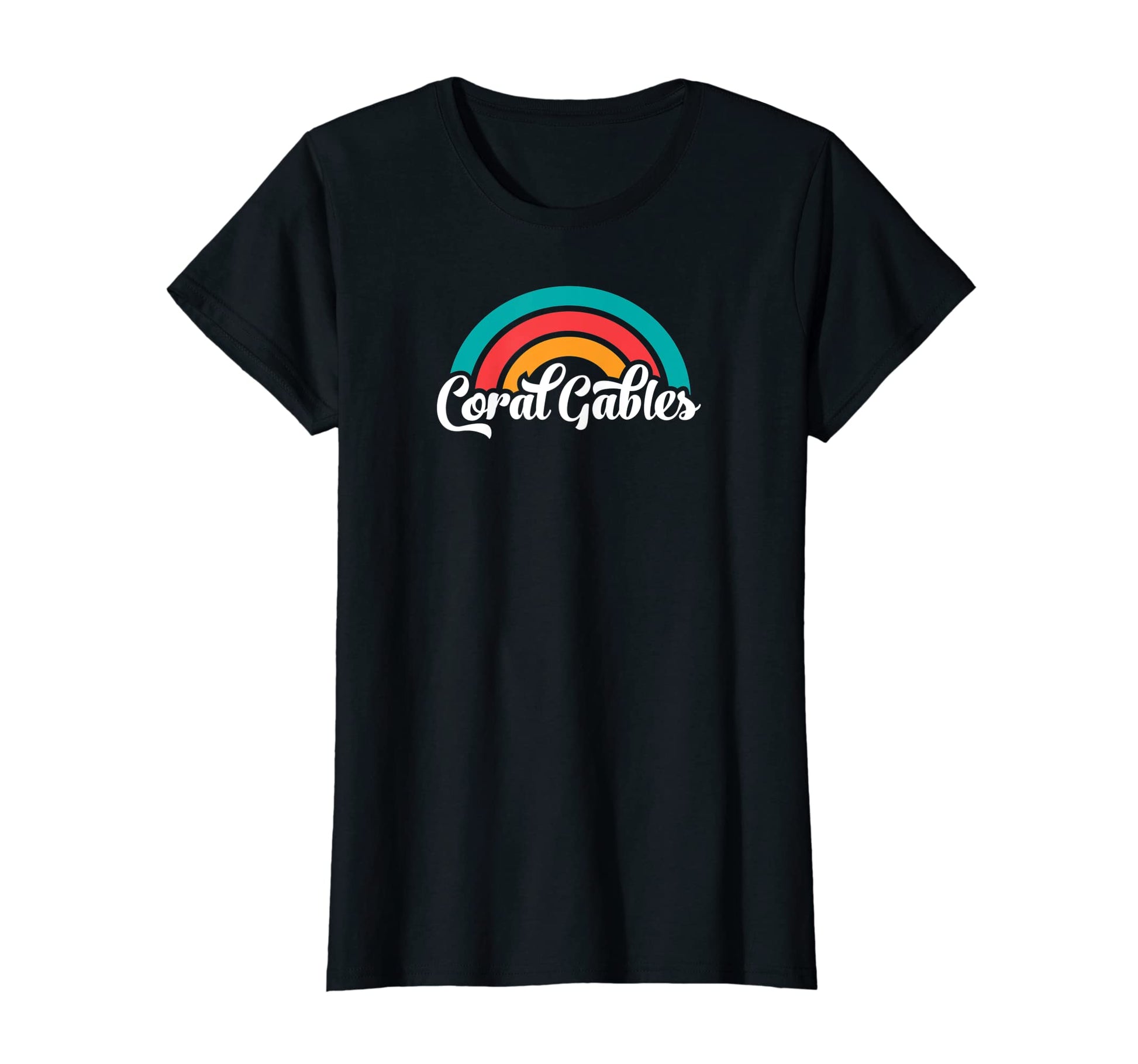 Womens Coral Gables Fl Script T-Shirt - Aesthetic Graphic for Adults - T-Shirt, Sweatshirt, Hoodie