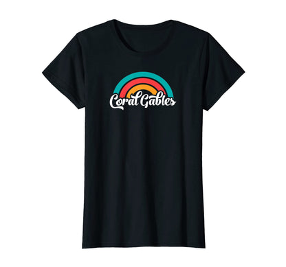 Womens Coral Gables Fl Script T-Shirt - Aesthetic Graphic for Adults - T-Shirt, Sweatshirt, Hoodie