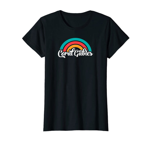 Womens Coral Gables Fl Script T-Shirt - Aesthetic Graphic for Adults - T-Shirt, Sweatshirt, Hoodie