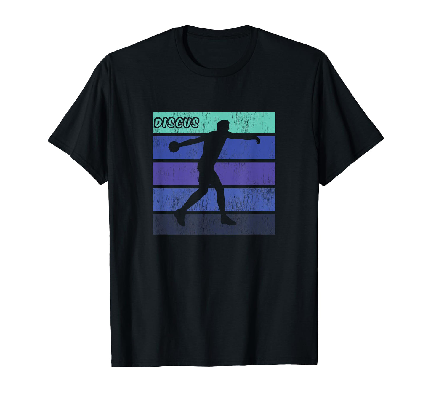 Discus Track And Field Stripe T-Shirt - Trendy Graphic Men Women - T-Shirt, Sweatshirt, Hoodie