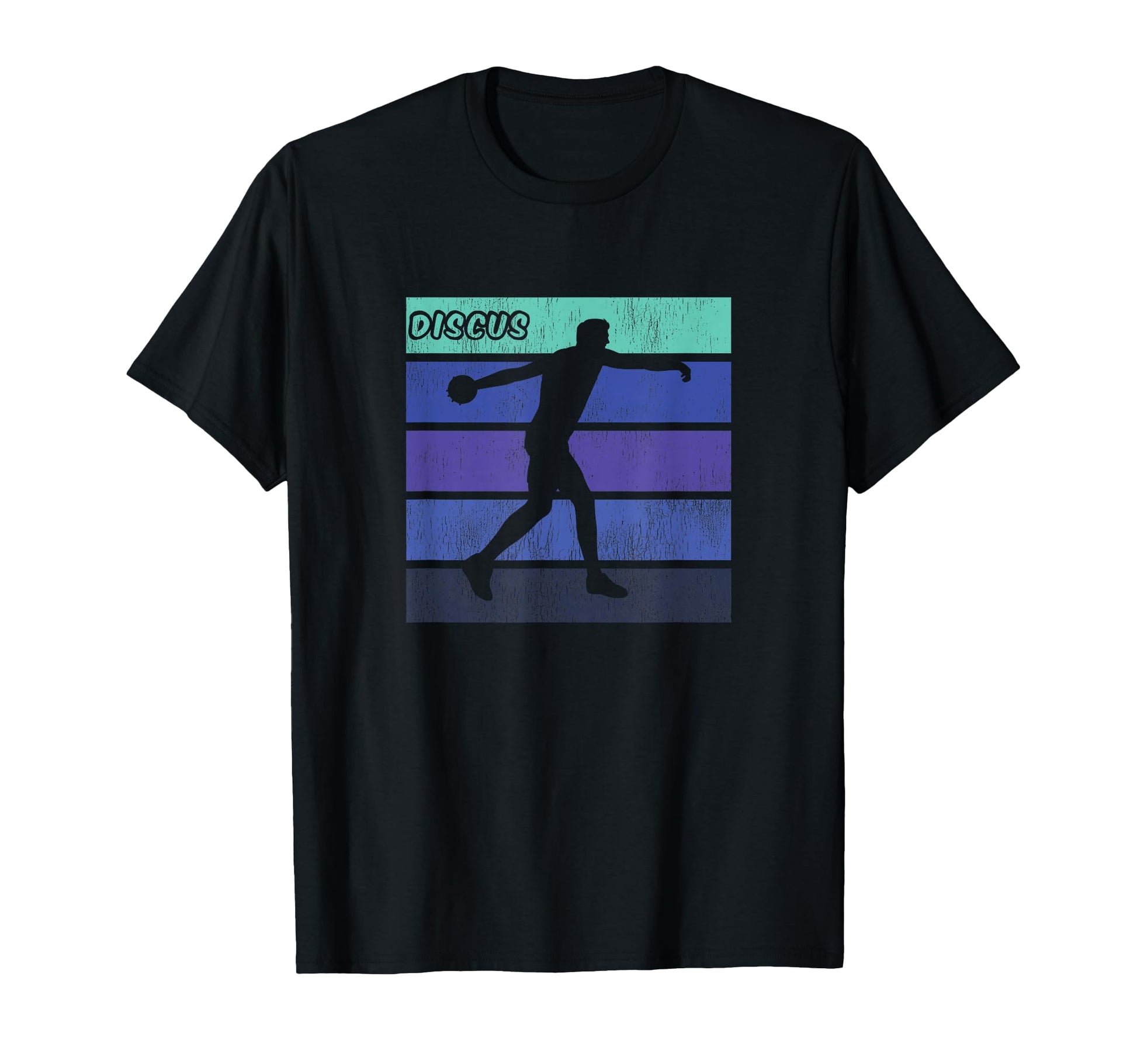 Discus Track And Field Stripe T-Shirt - Trendy Graphic Men Women - T-Shirt, Sweatshirt, Hoodie