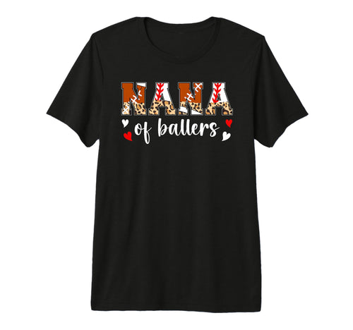 Nana Ballers Baseball Football Nana T-Shirt - Custom Art Print for Adults - T-Shirt, Sweatshirt, Hoodie