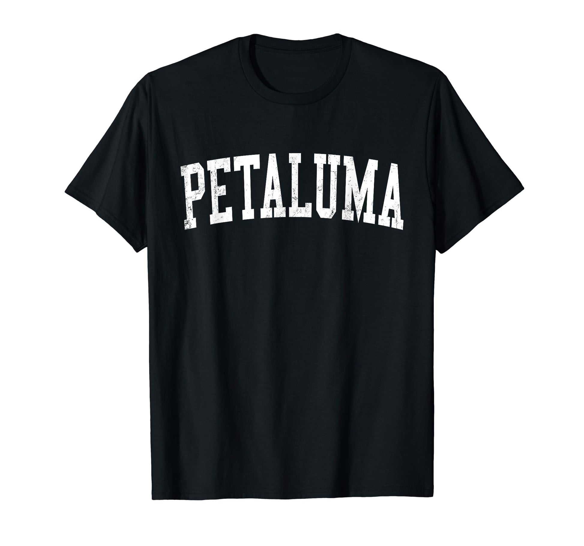 Petaluma Ca Distressed White Varsity T-Shirt - Graphic Print for Adults - T-Shirt, Sweatshirt, Hoodie
