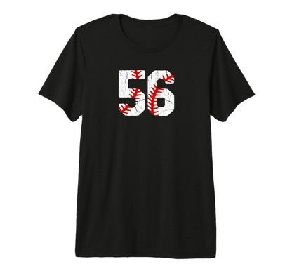 Baseball Player Jersey Number 56 56 Proud T-Shirt - Trendy Graphic Unisex - T-Shirt, Sweatshirt, Hoodie