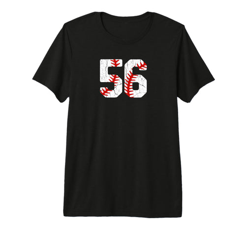 Baseball Player Jersey Number 56 56 Proud T-Shirt - Trendy Graphic Unisex - T-Shirt, Sweatshirt, Hoodie
