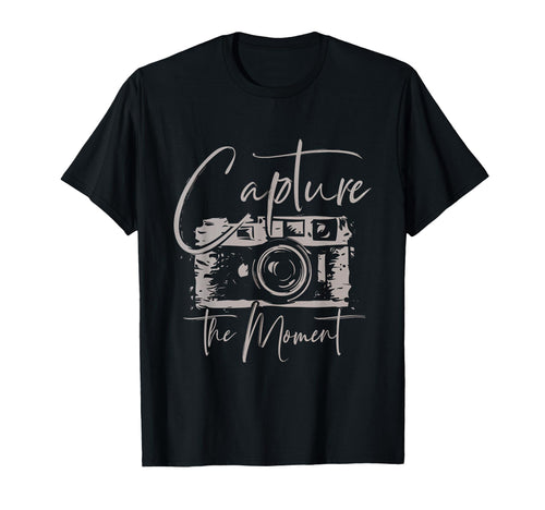 Capture Moment Photography Camera T-Shirt - Minimalist Print Men Women - T-Shirt, Sweatshirt, Hoodie