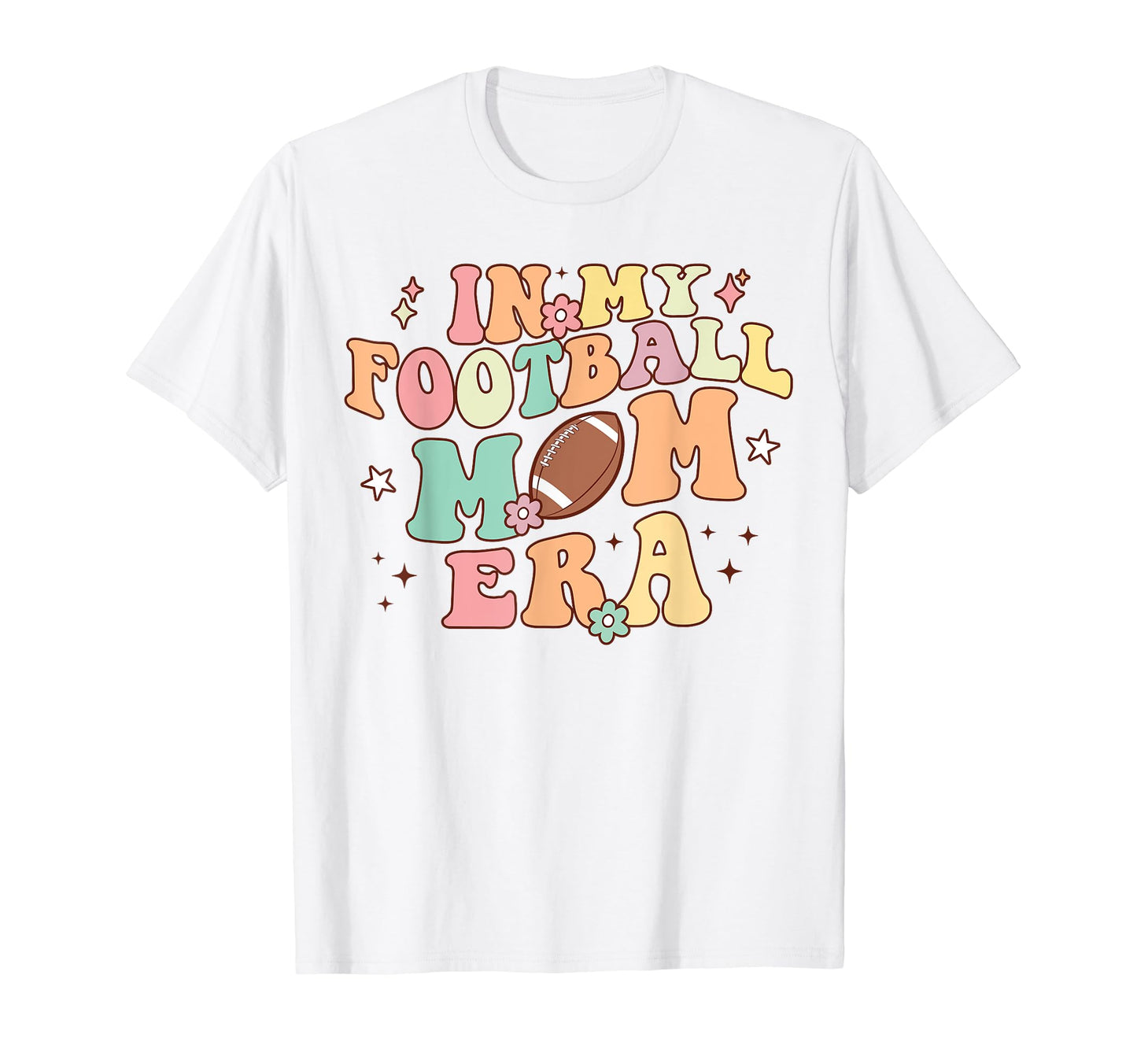 My Football Mom Era Groovy Game Day T-Shirt - Minimalist Print Men Women - T-Shirt, Sweatshirt, Hoodie