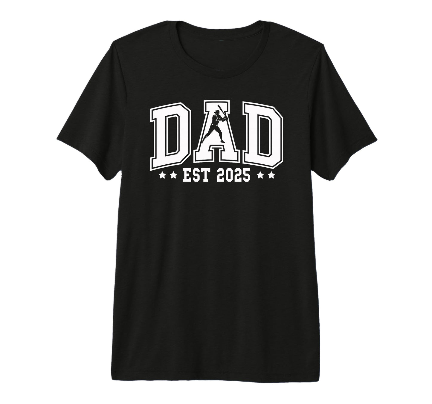 Mens Dad Est 2025 Baseball New Dad T-Shirt - Custom Art Print Unisex - T-Shirt, Sweatshirt, Hoodie