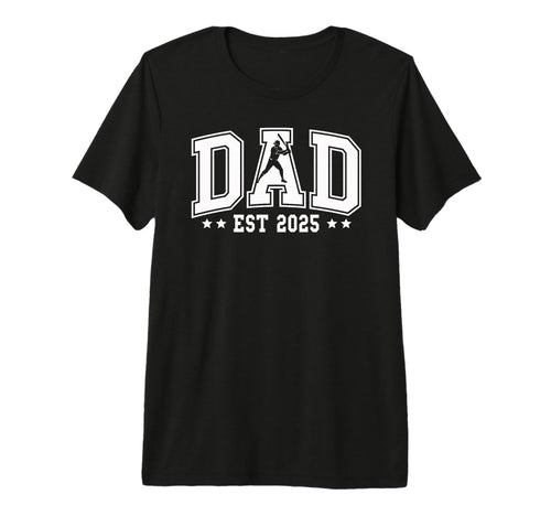 Mens Dad Est 2025 Baseball New Dad T-Shirt - Custom Art Print Unisex - T-Shirt, Sweatshirt, Hoodie