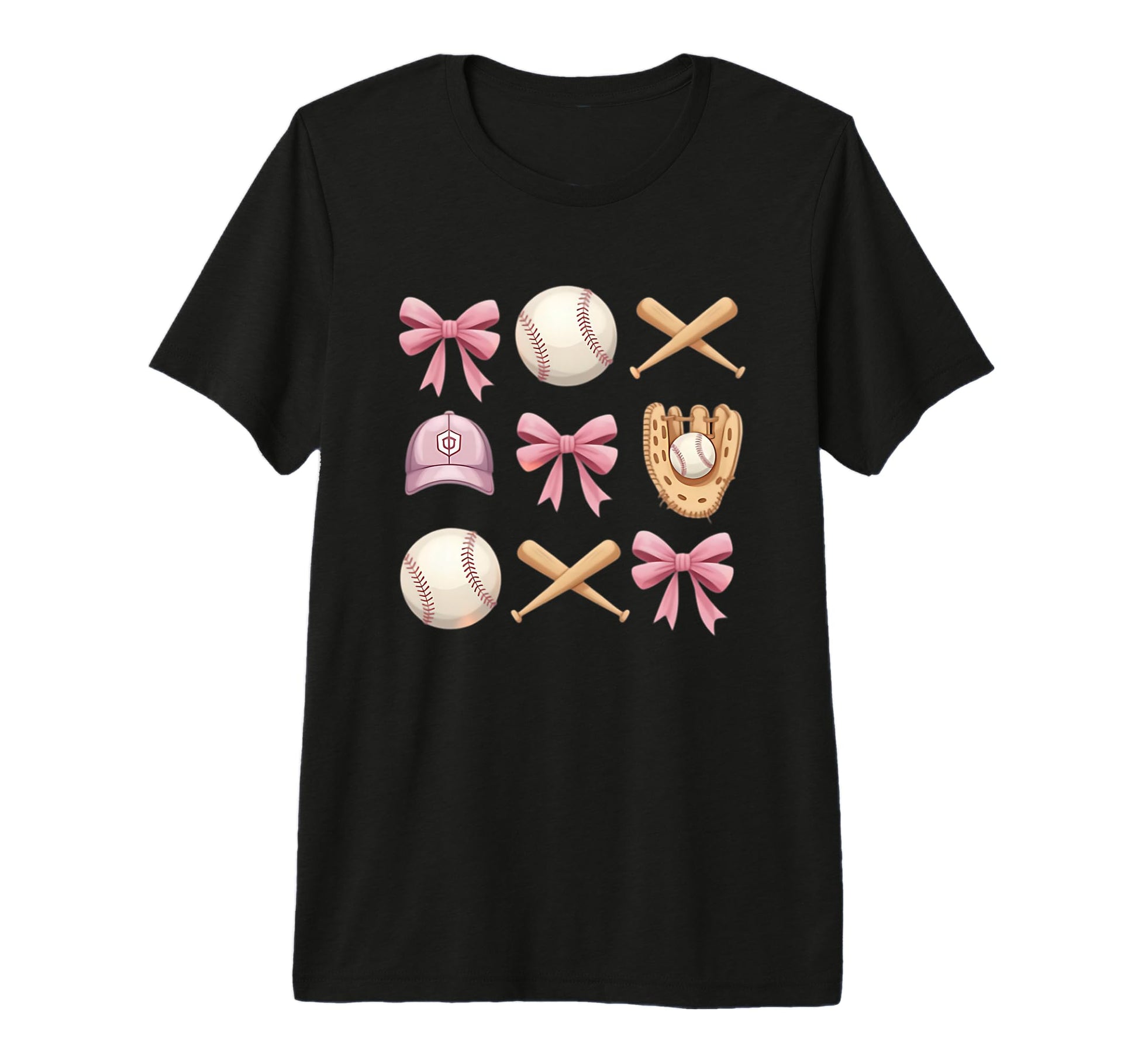 Baseball Coquette Bow Mom Sister Tri Blend T-Shirt - Unique Graphic Unisex - T-Shirt, Sweatshirt, Hoodie