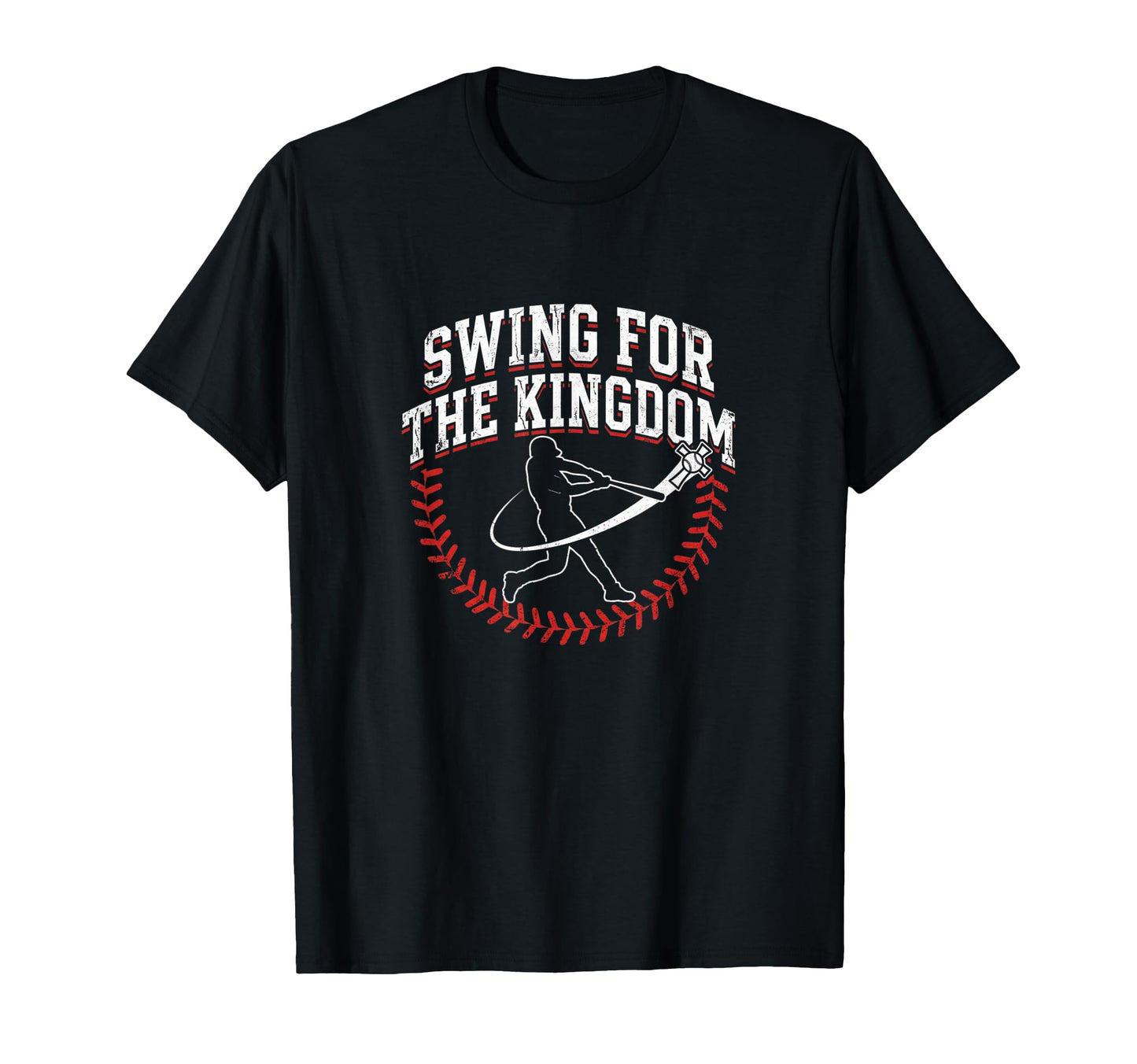 Swing Kingdom Christian Baseball Faith T-Shirt - Unique Graphic for Adults - T-Shirt, Sweatshirt, Hoodie