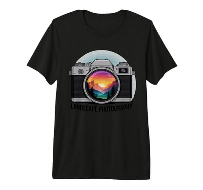 Capture Sunset Mountain Scene Tri Blend T-Shirt - Fun Novelty Design Unisex - T-Shirt, Sweatshirt, Hoodie