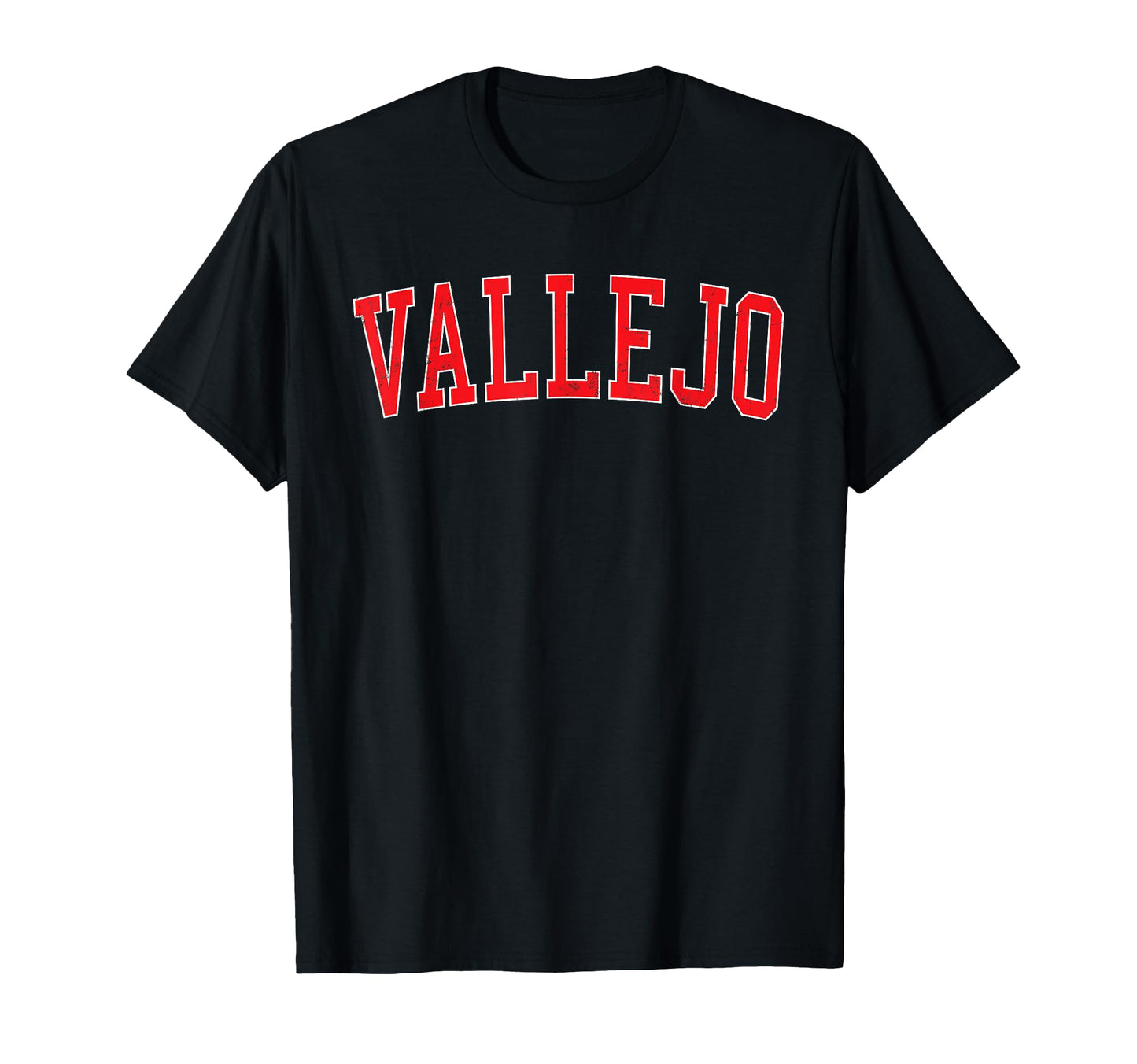 Vallejo Ca Varsity Red Text T-Shirt - Aesthetic Graphic Men Women - T-Shirt, Sweatshirt, Hoodie