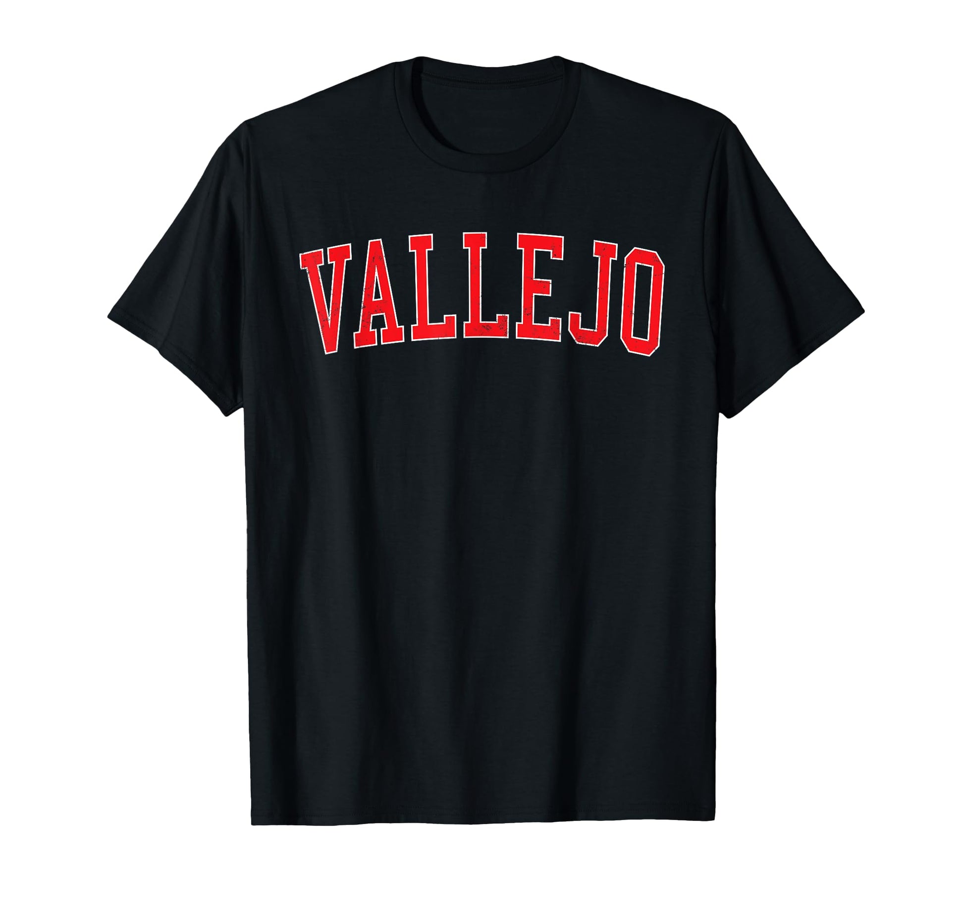 Vallejo Ca Varsity Red Text T-Shirt - Aesthetic Graphic Men Women - T-Shirt, Sweatshirt, Hoodie