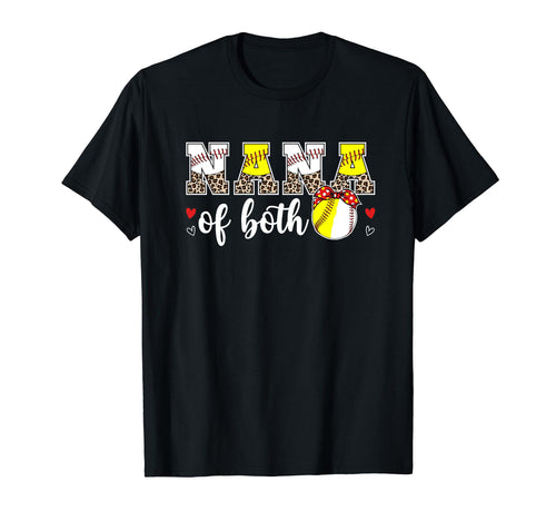 Nana Both Leopard Baseball Softball T-Shirt - Aesthetic Graphic for Adults - T-Shirt, Sweatshirt, Hoodie