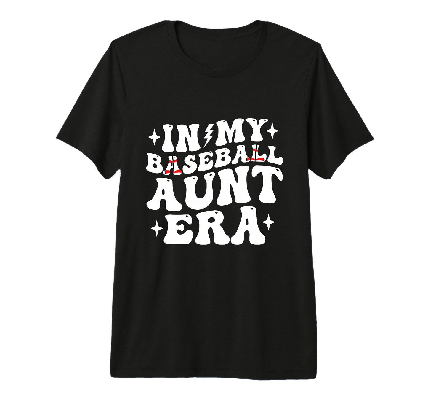 Groovy My Baseball Aunt Era Matching Family T-Shirt - Graphic Print Unisex - T-Shirt, Sweatshirt, Hoodie