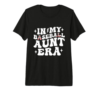 Groovy My Baseball Aunt Era Matching Family T-Shirt - Graphic Print Unisex - T-Shirt, Sweatshirt, Hoodie