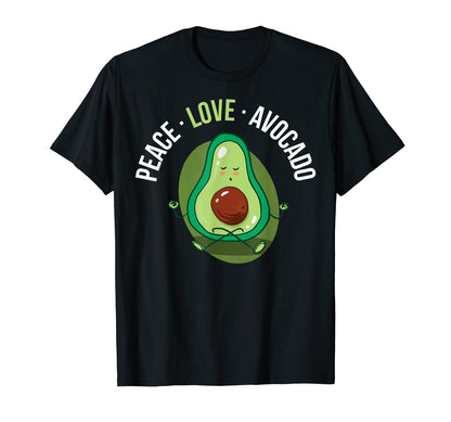 Peace Love Avocado T-Shirt - Graphic Print Unisex - T-Shirt, Sweatshirt, Hoodie