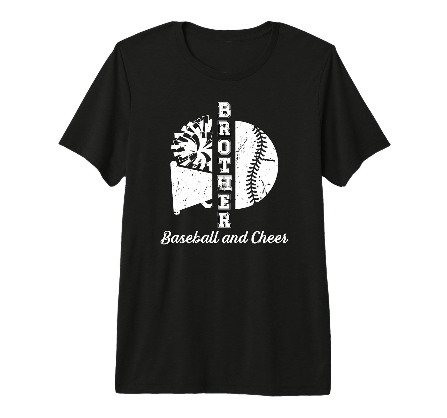 Baseball And Cheer Brother T-Shirt - Casual Everyday Wear Unisex - T-Shirt, Sweatshirt, Hoodie