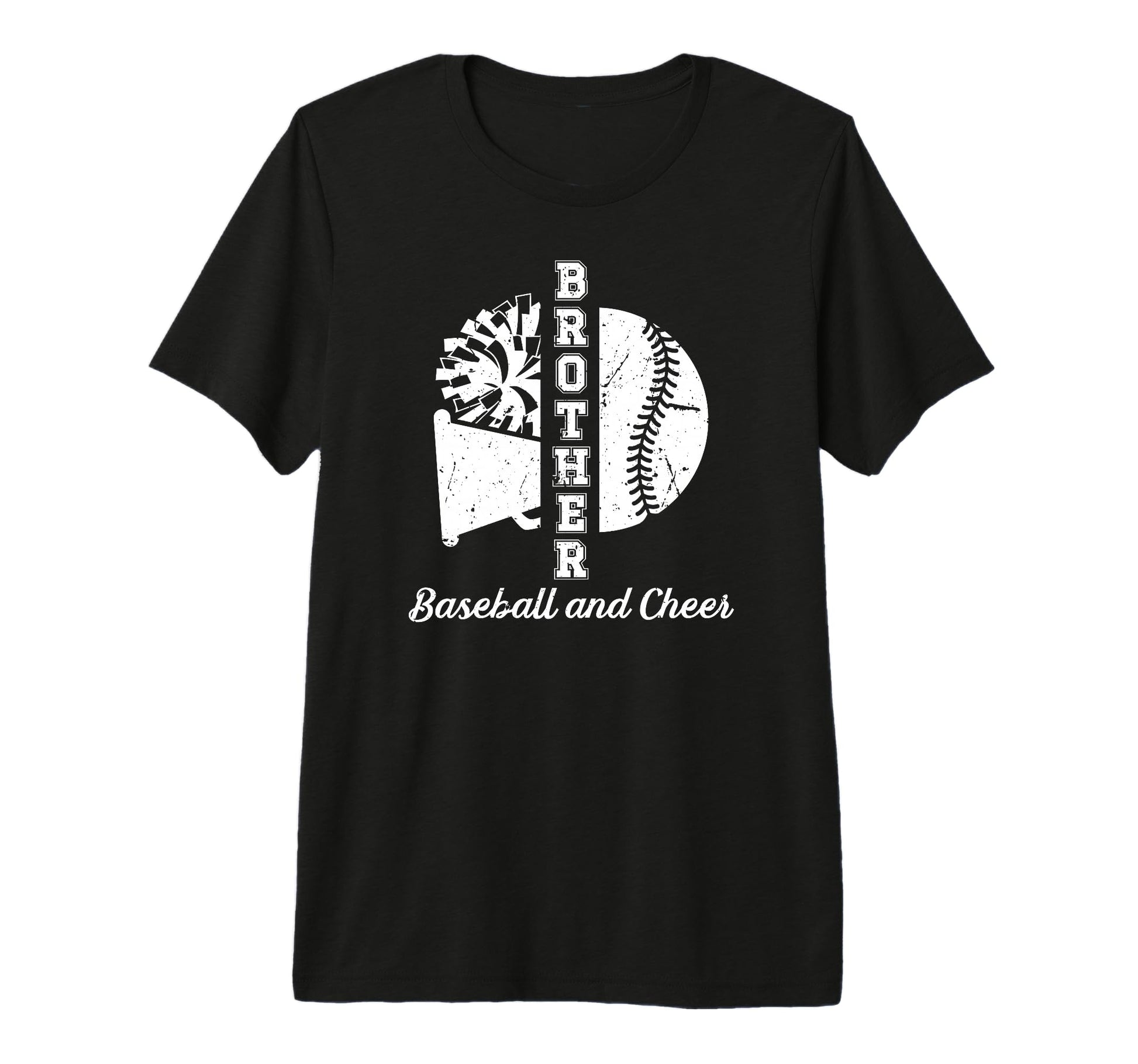 Baseball And Cheer Brother T-Shirt - Casual Everyday Wear Unisex - T-Shirt, Sweatshirt, Hoodie