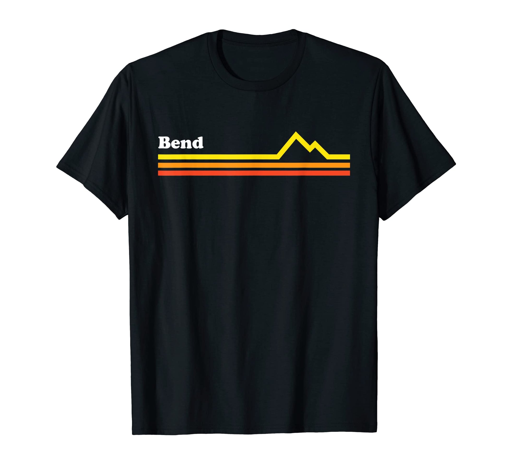 Bend Oregon Mountain Stripes T-Shirt - Minimalist Print Men Women - T-Shirt, Sweatshirt, Hoodie