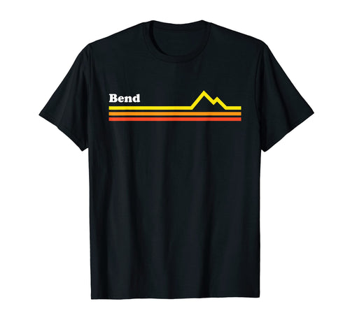 Bend Oregon Mountain Stripes T-Shirt - Minimalist Print Men Women - T-Shirt, Sweatshirt, Hoodie