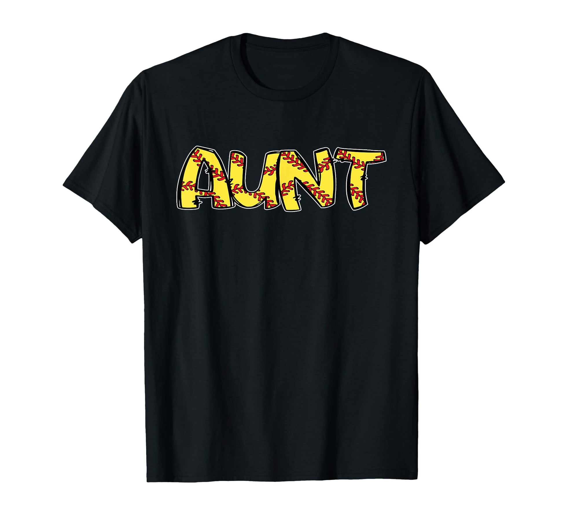 Softball Auntie Aunt Birthday Party T-Shirt - Unique Graphic Unisex - T-Shirt, Sweatshirt, Hoodie