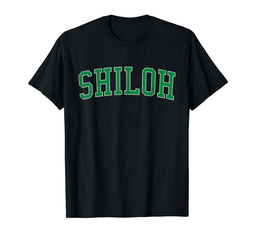 Shiloh Pa Distressed Green Varsity T-Shirt - Minimalist Print Men Women - T-Shirt, Sweatshirt, Hoodie