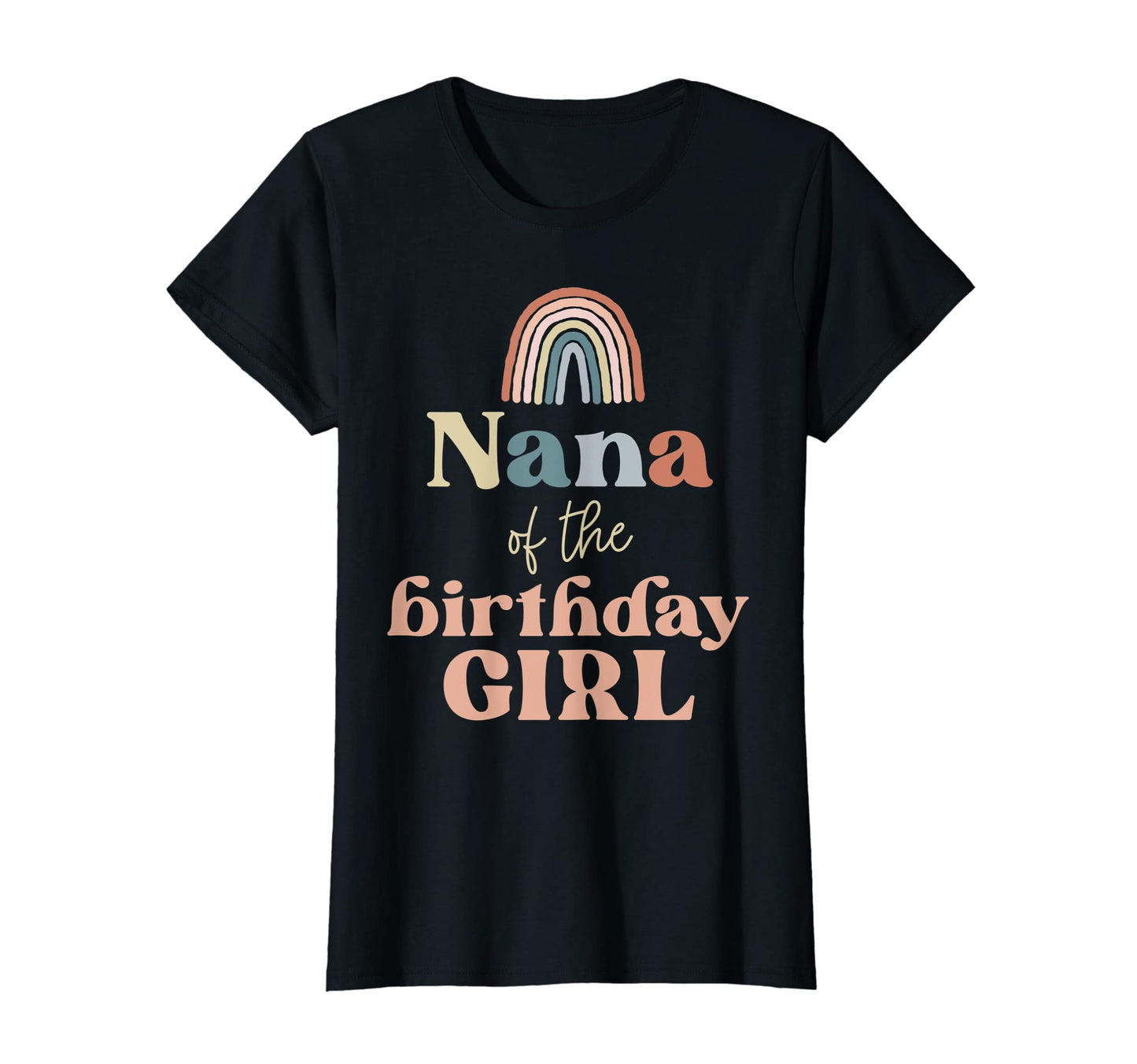Womens Nana Birthday Boho Rainbow T-Shirt - Casual Everyday Wear Men Women - T-Shirt, Sweatshirt, Hoodie