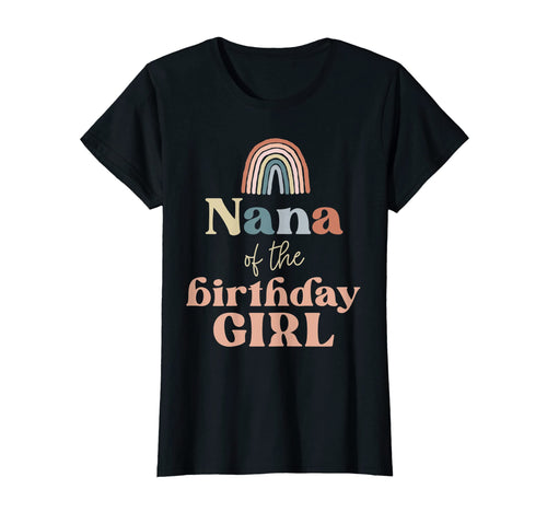 Womens Nana Birthday Boho Rainbow T-Shirt - Casual Everyday Wear Men Women - T-Shirt, Sweatshirt, Hoodie