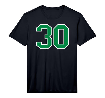 Green Sport Team Number 30 Performance T-Shirt - Novelty Apparel for Adults - T-Shirt, Sweatshirt, Hoodie
