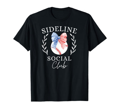 Sideline Social Club Coquette Baseball T-Shirt - Trendy Graphic Men Women - T-Shirt, Sweatshirt, Hoodie