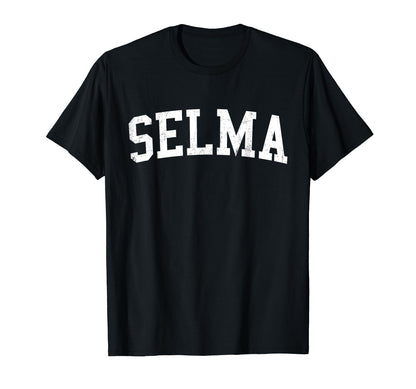 Selma Ca Distressed White Varsity T-Shirt - Streetwear Style Unisex - T-Shirt, Sweatshirt, Hoodie