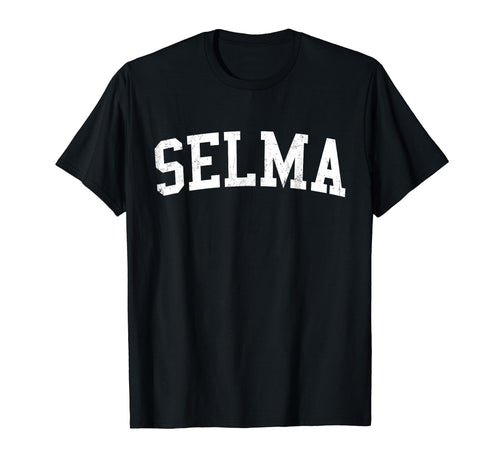 Selma Ca Distressed White Varsity T-Shirt - Streetwear Style Unisex - T-Shirt, Sweatshirt, Hoodie