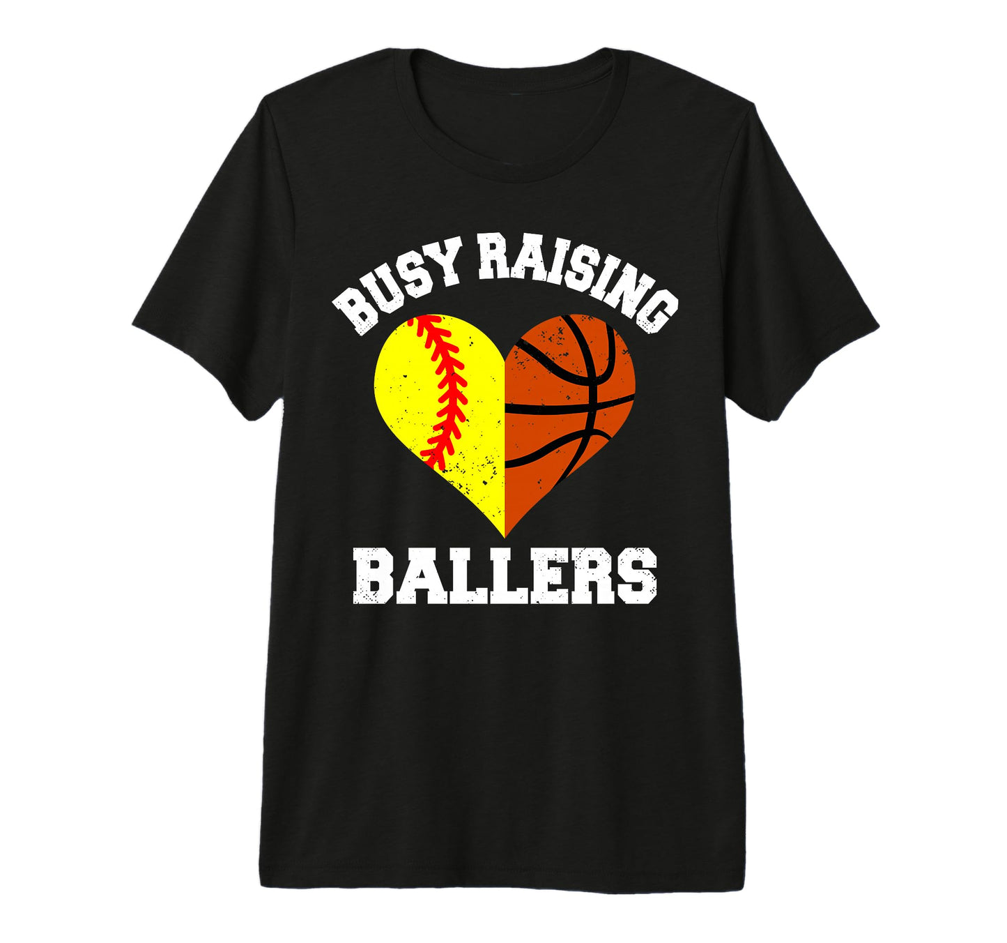 Busy Raising Ballers Softball T-Shirt - Trendy Graphic Men Women - T-Shirt, Sweatshirt, Hoodie