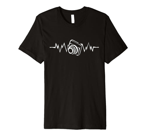 Heartbeat Photography Camera Image Ideas T-Shirt - Novelty Apparel Unisex - T-Shirt, Sweatshirt, Hoodie