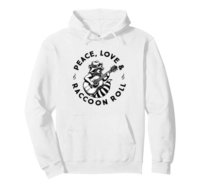 Raccoon Rock And Roll Music Raccoon Hoodie - Aesthetic Graphic for Adults - T-Shirt, Sweatshirt, Hoodie