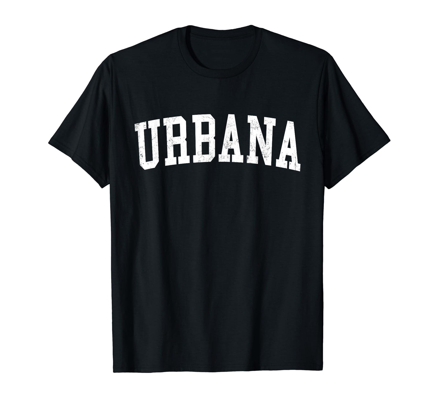 Urbana Il Distressed White Varsity T-Shirt - Aesthetic Graphic for Adults - T-Shirt, Sweatshirt, Hoodie