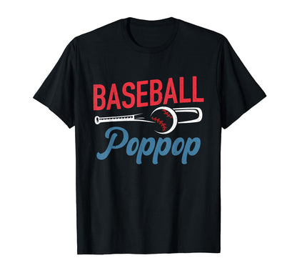 Baseball Pop Pop Life Happy Fathers Day T-Shirt - Custom Art Print Unisex - T-Shirt, Sweatshirt, Hoodie