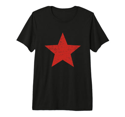 Grunge Alternative Distressed Red Star T-Shirt - Minimalist Print Unisex - T-Shirt, Sweatshirt, Hoodie