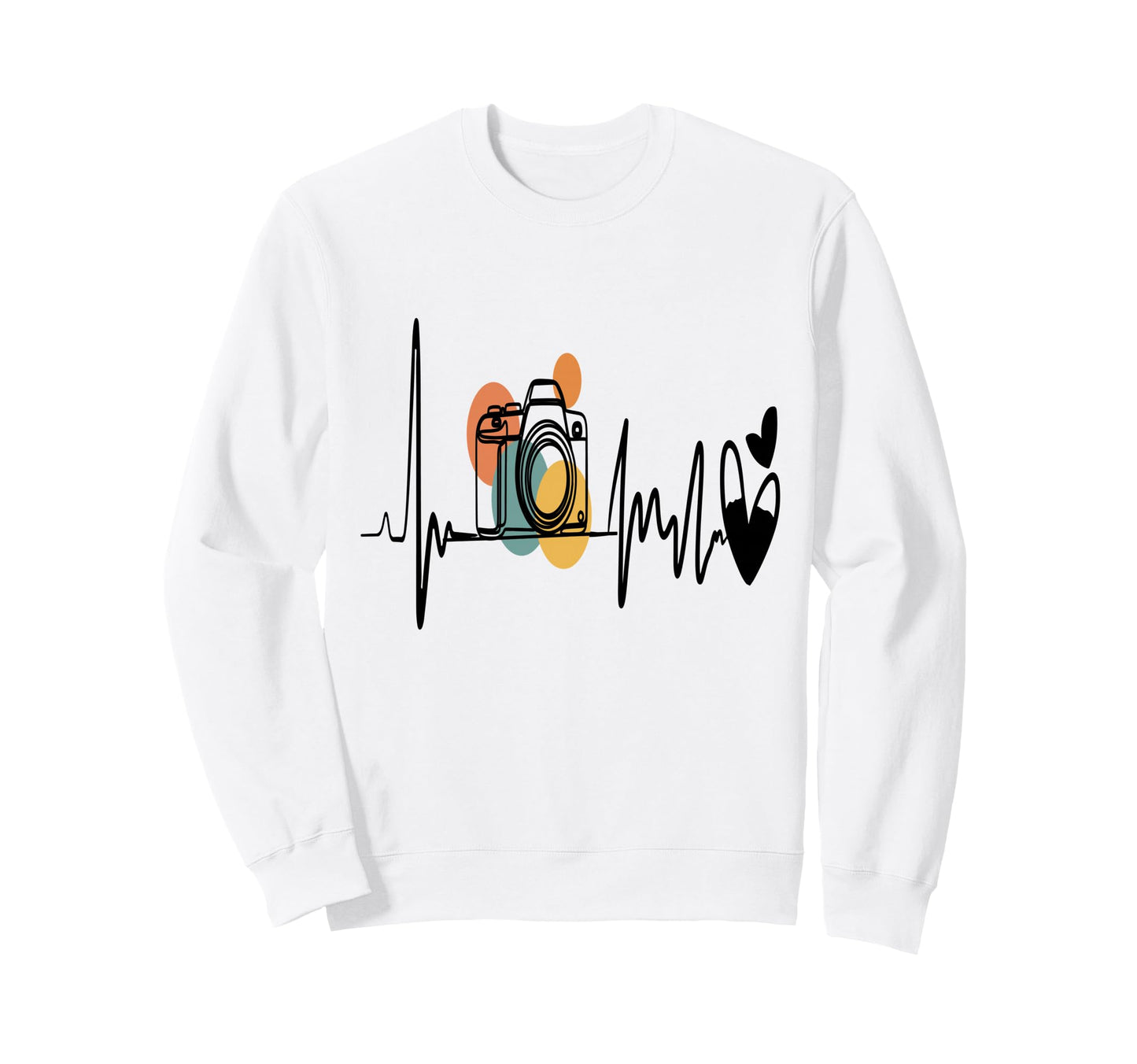 Womens Funny Camera Heartbeat Sweatshirt - Novelty Apparel Men Women - T-Shirt, Sweatshirt, Hoodie