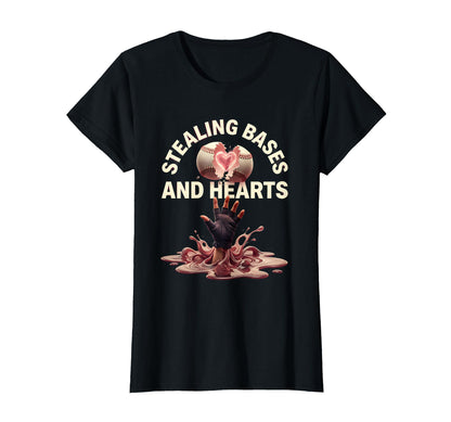 Stealing Bases And Hearts Baseball T-Shirt - Streetwear Style Men Women - T-Shirt, Sweatshirt, Hoodie