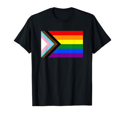 Progressive Pride Rainbow Flag T-Shirt - Fun Novelty Design for Adults - T-Shirt, Sweatshirt, Hoodie