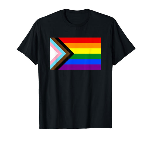 Progressive Pride Rainbow Flag T-Shirt - Fun Novelty Design for Adults - T-Shirt, Sweatshirt, Hoodie