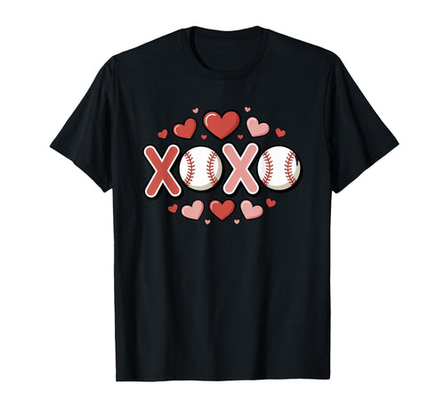 Baseball Xoxo Hearts T-Shirt - Streetwear Style Men Women - T-Shirt, Sweatshirt, Hoodie