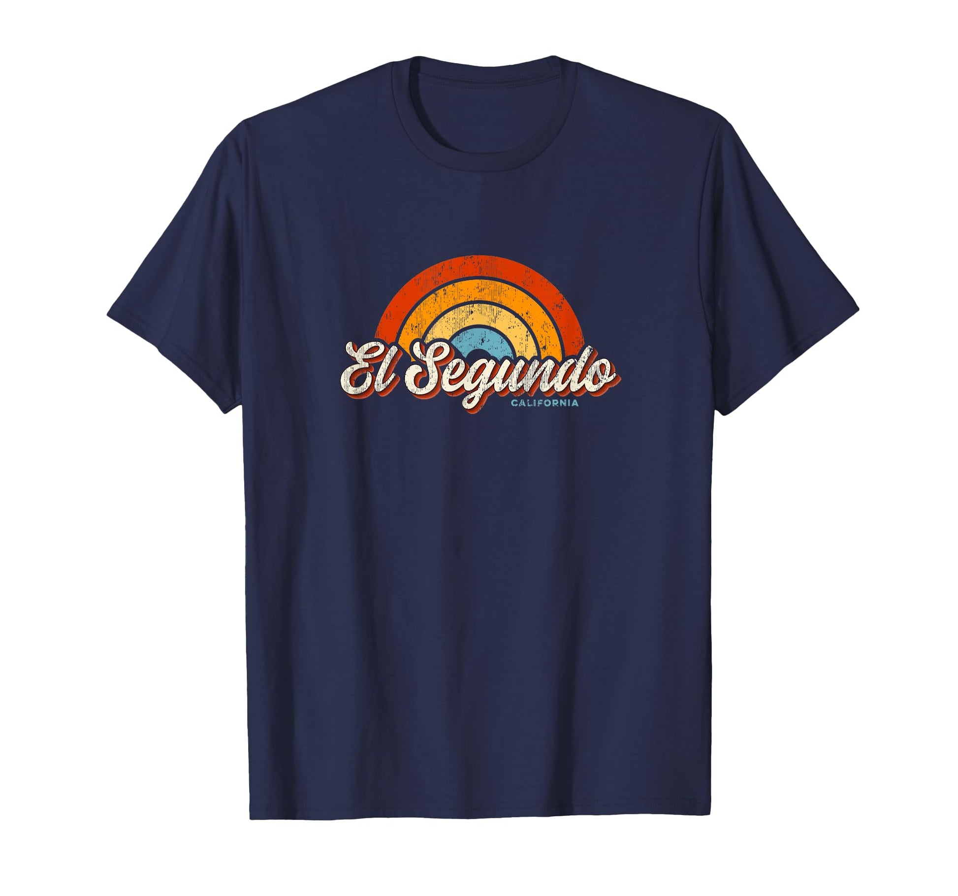 El Segundo California Ca Rainbow 70S T-Shirt - Aesthetic Graphic Unisex - T-Shirt, Sweatshirt, Hoodie